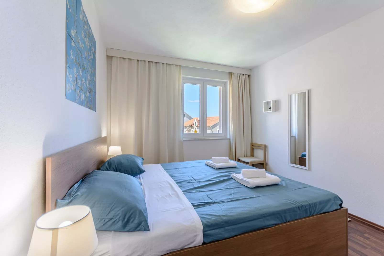 Sunset view apartment - One bedroom apartment with balcony and sea view-Bedroom