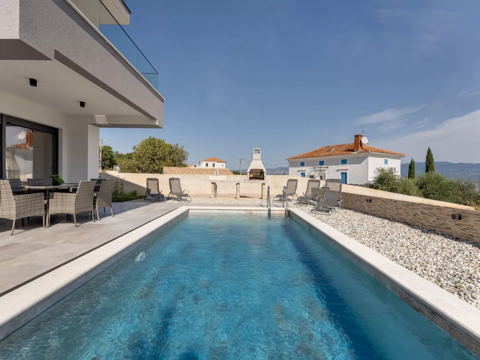 Villa "Rosemary" mit Pool und Panoramablick auf das Meer - Image-tags.info