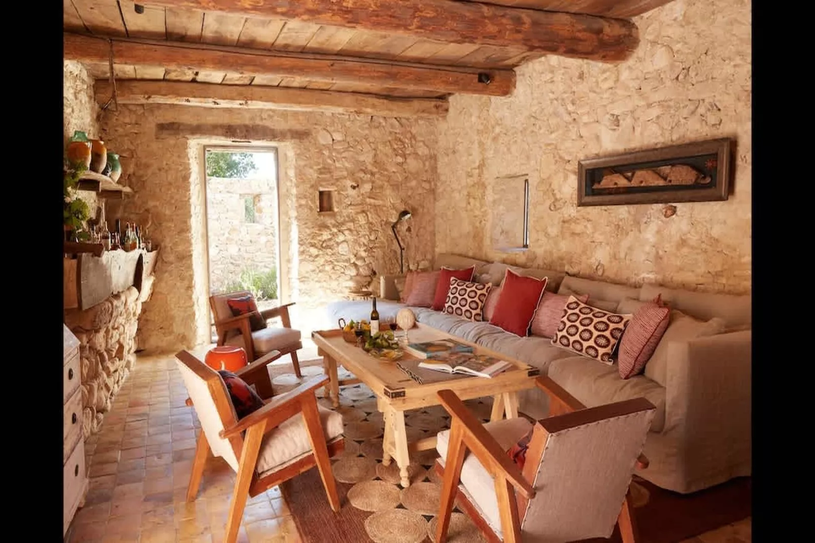 Villa de charme confort au milieu des vignes du Lubéron-Wohnzimmer