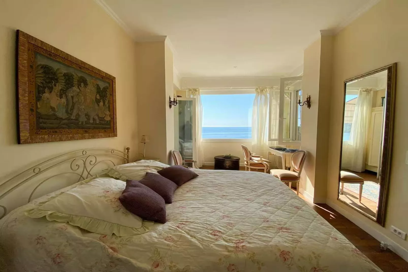 Villa plage privée vue sur la mer-Chambre