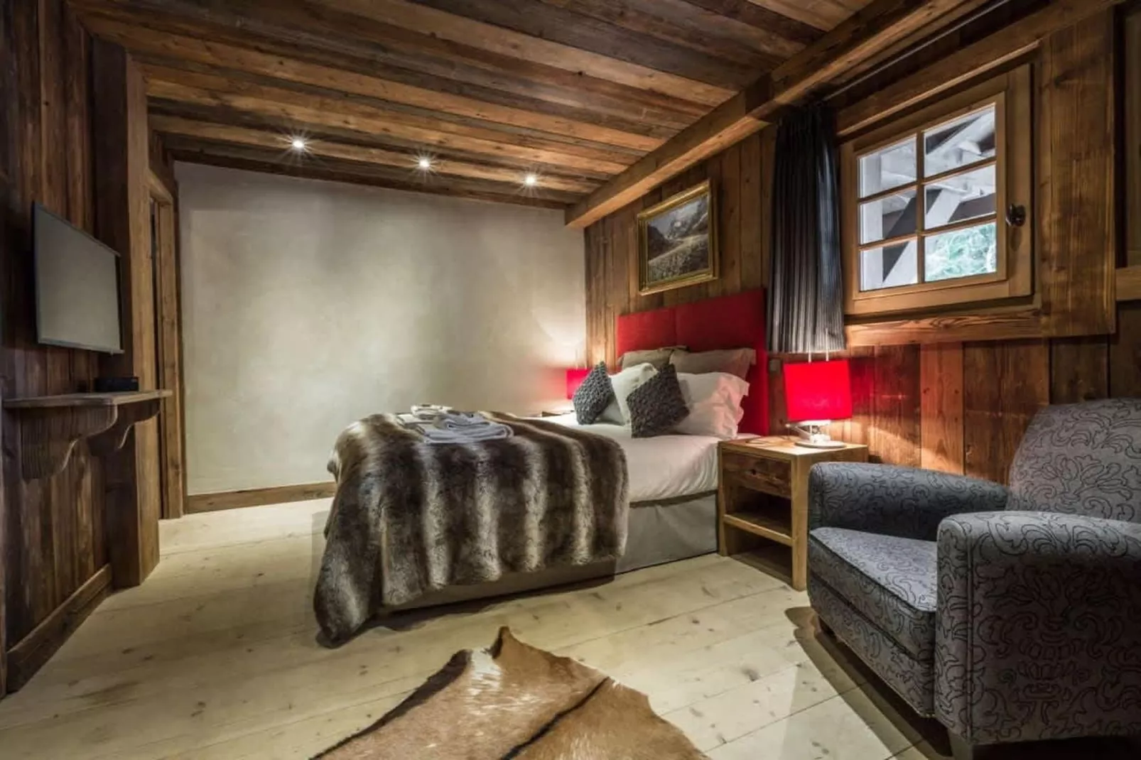 Chalet de luxe tout comfort avec jacuzzi sauna-Chambre
