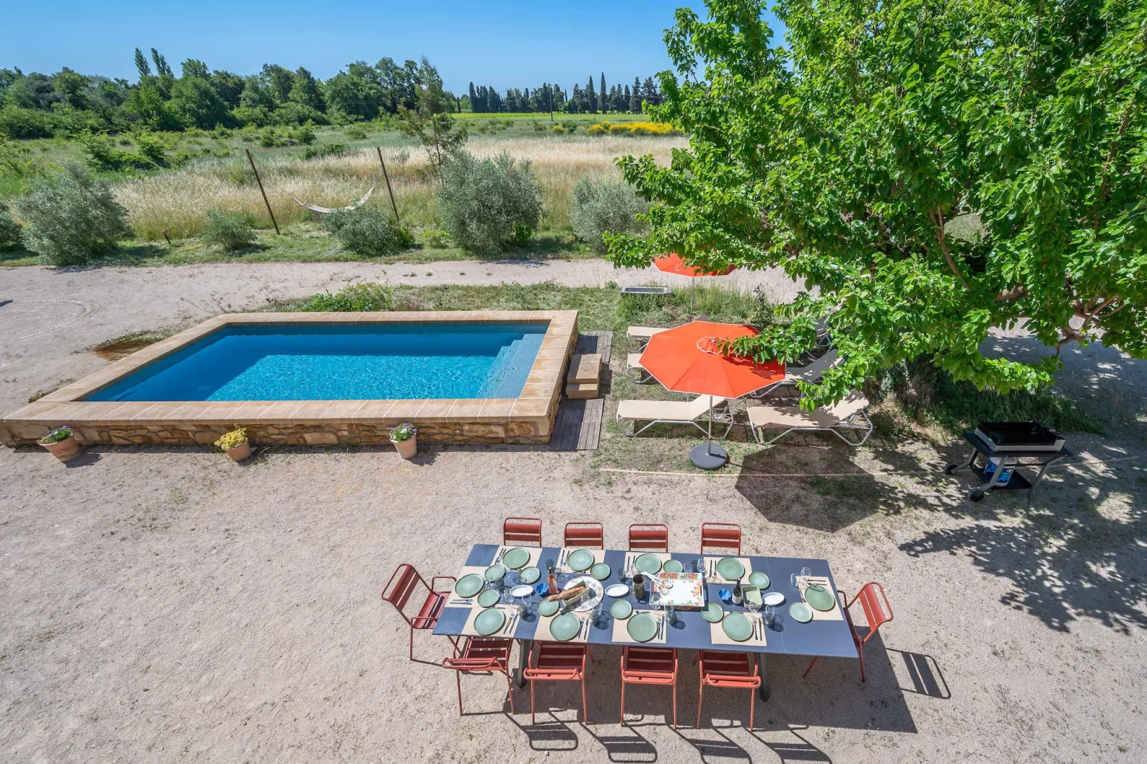Mas du Mûrier-Piscine