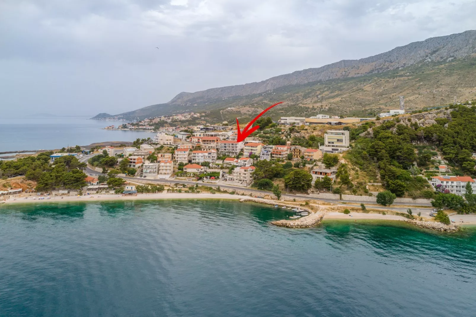 Apartments Hope (Dugi Rat) - Standard One-Bedroom Apartment with Terrace and Sea View (A3)-View