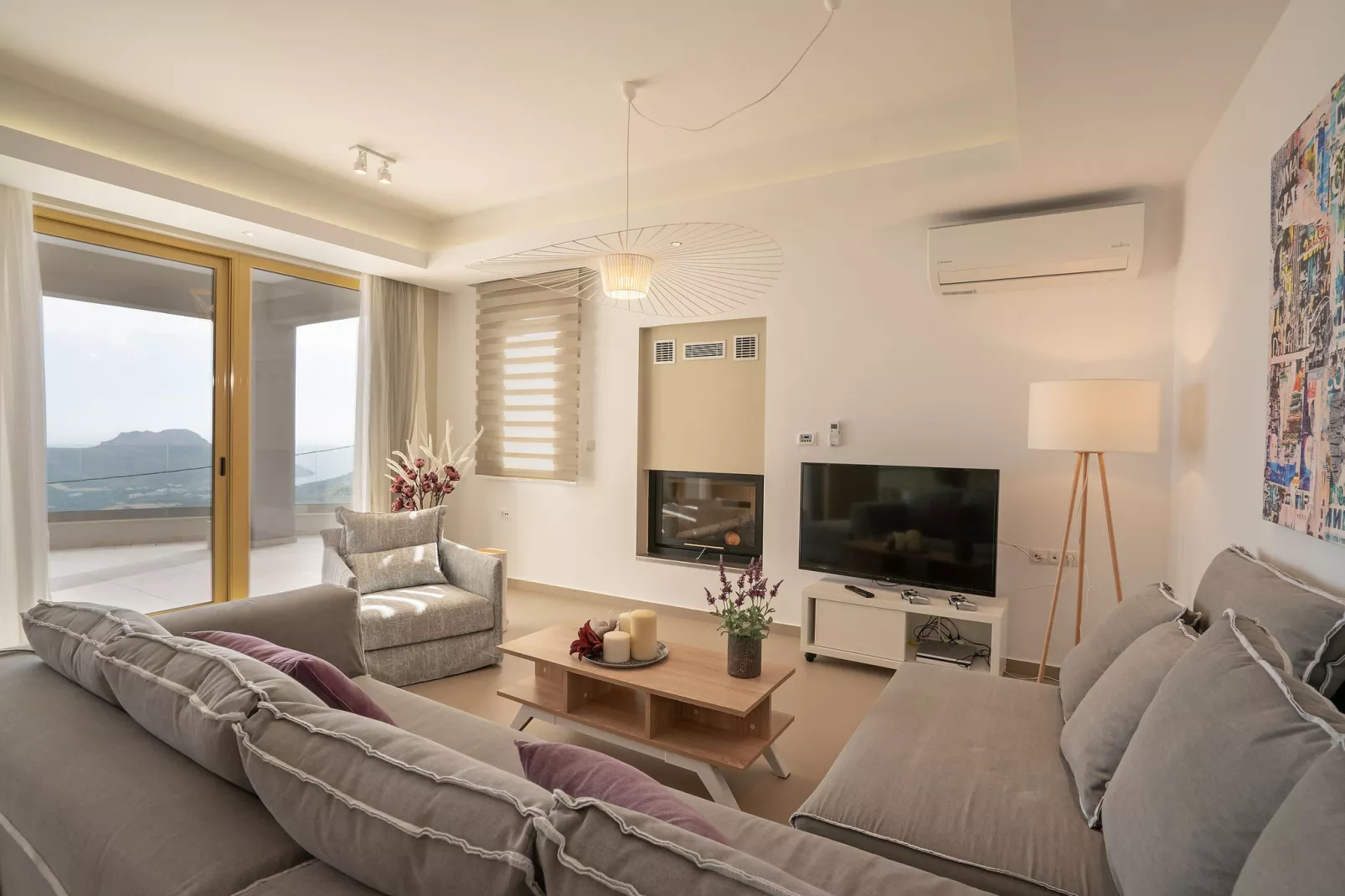 Plakias Sunset Villa 4-Living room