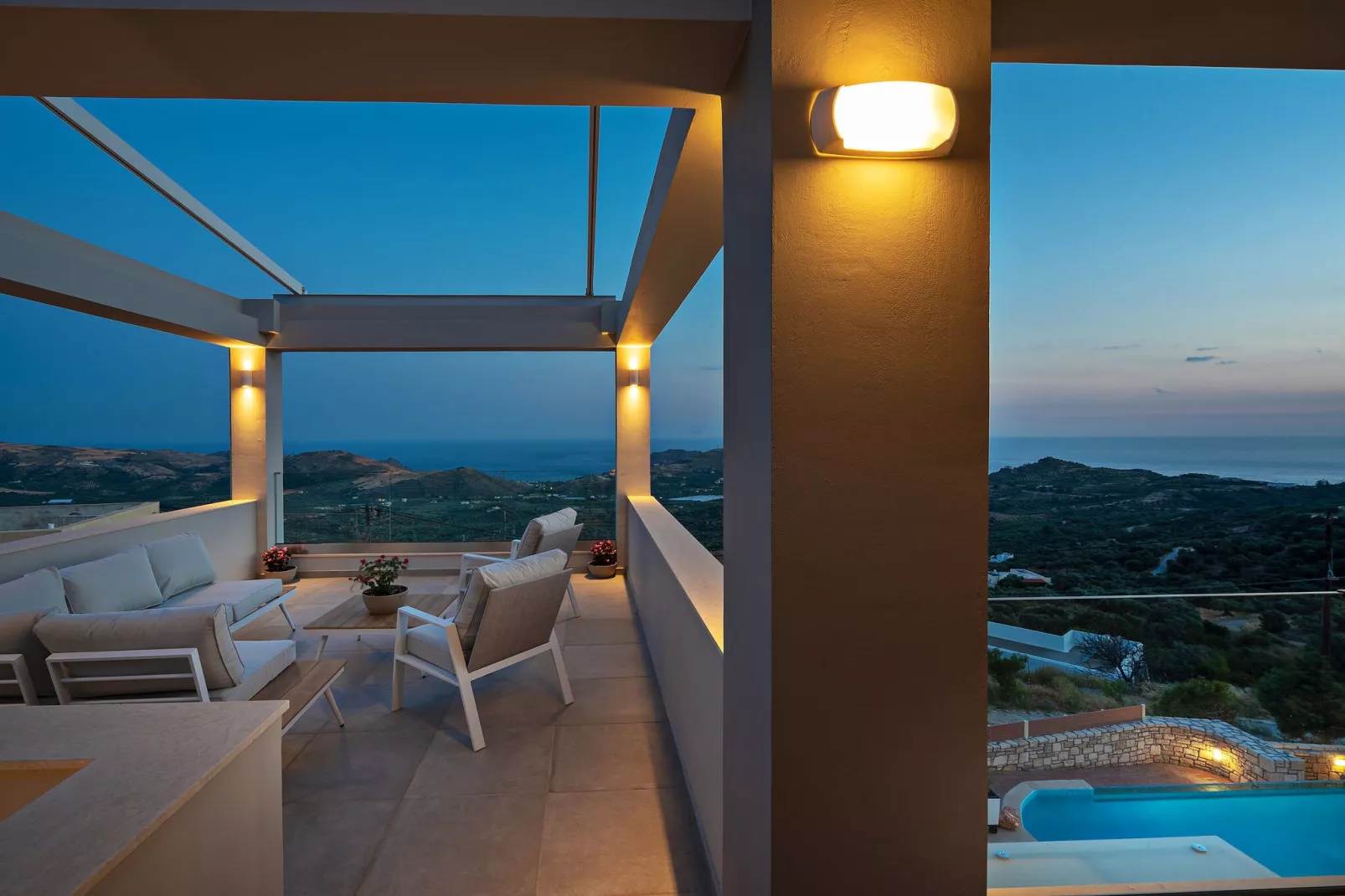Plakias Sunset Villa 4-Terrace balcony