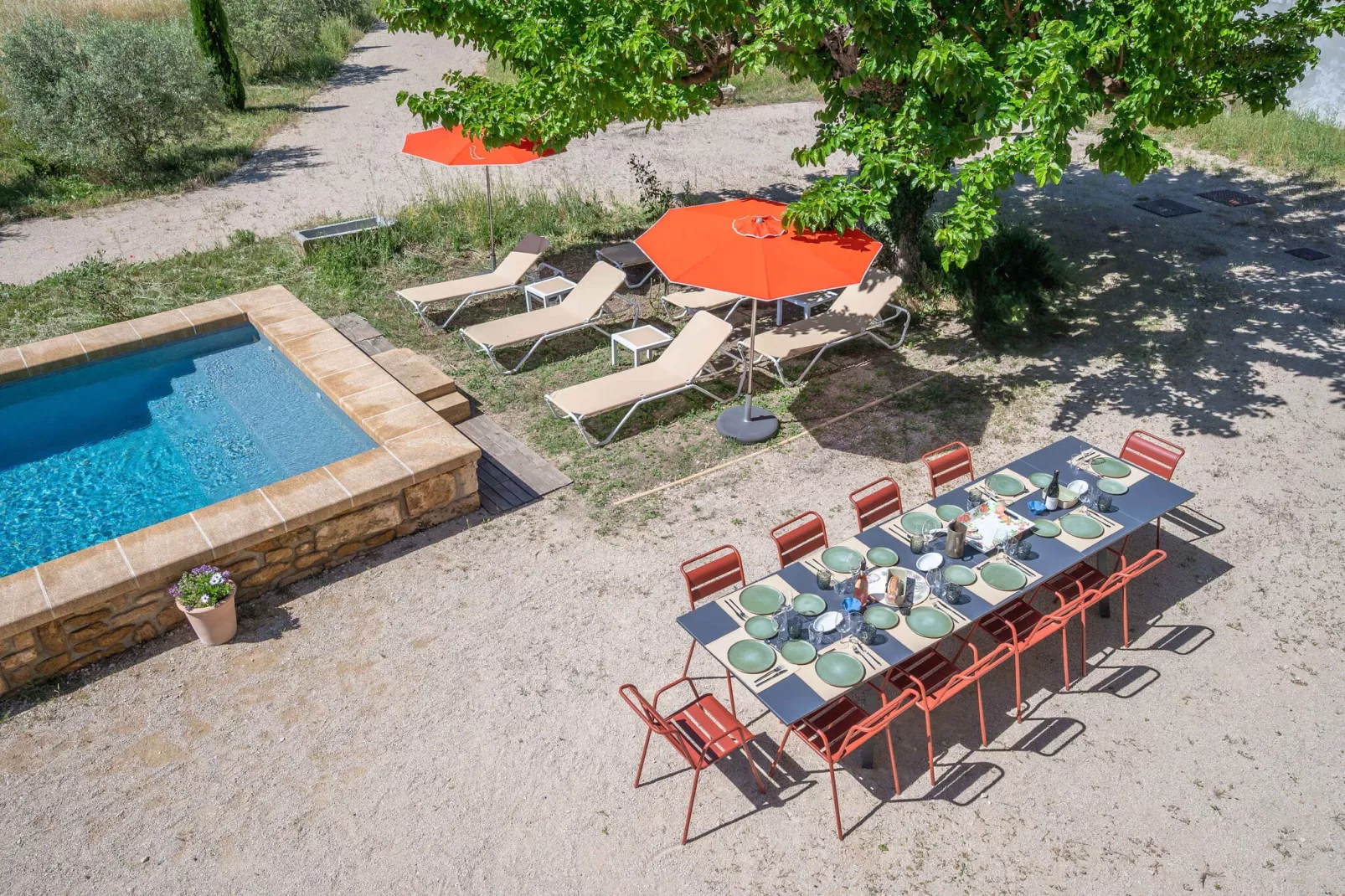 Mas du Mûrier-Piscine