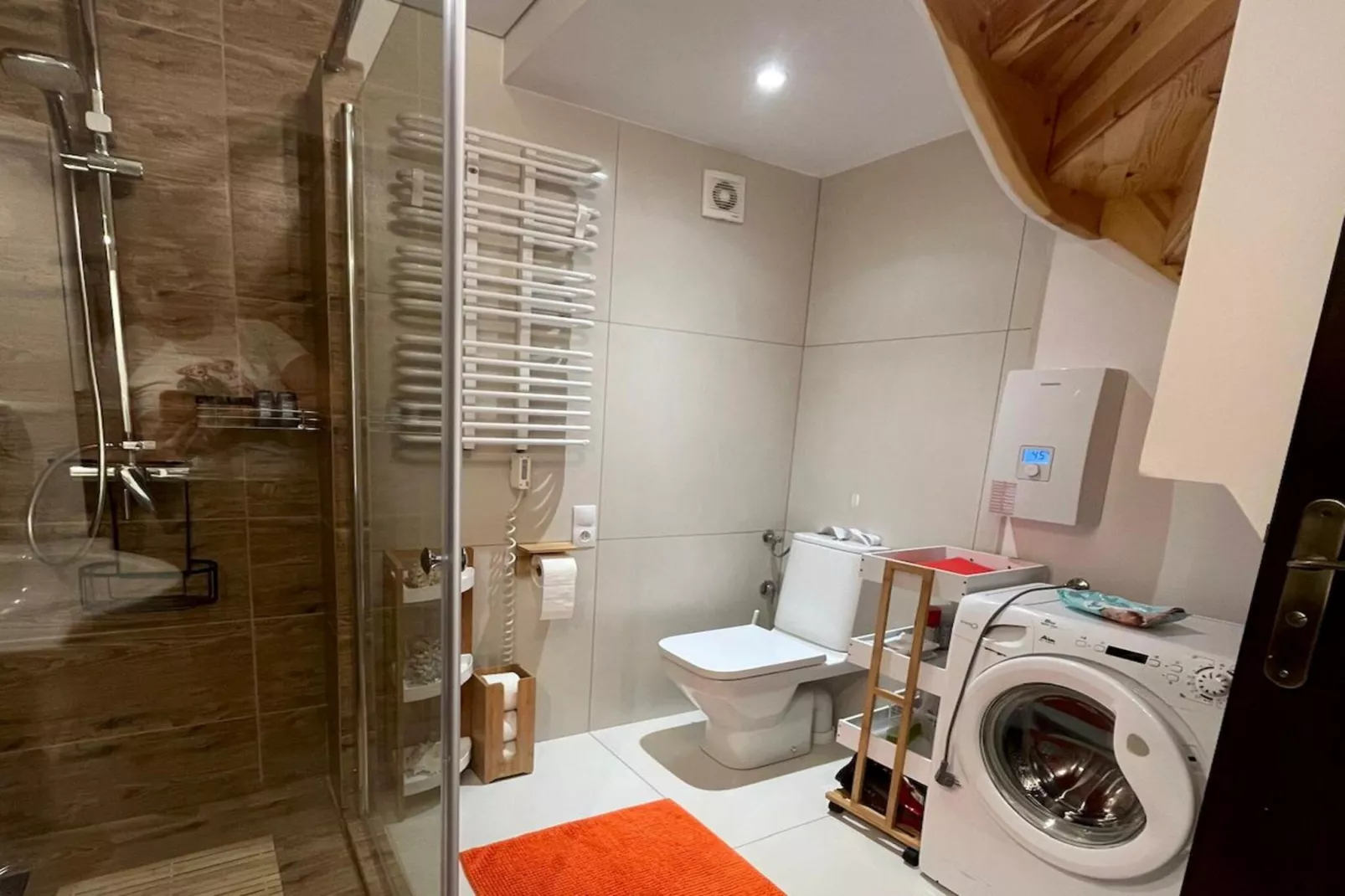 Dom wakacyjny w Krzyni dla max 7 osób-Badezimmer