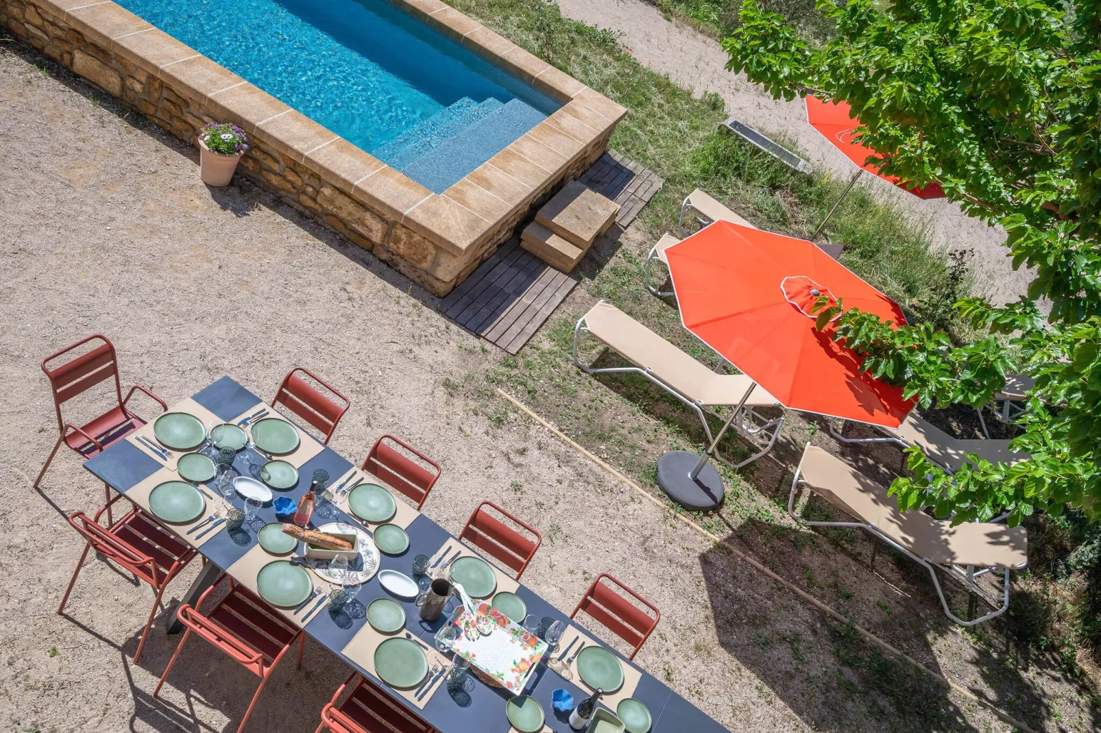 Mas du Mûrier-Piscine