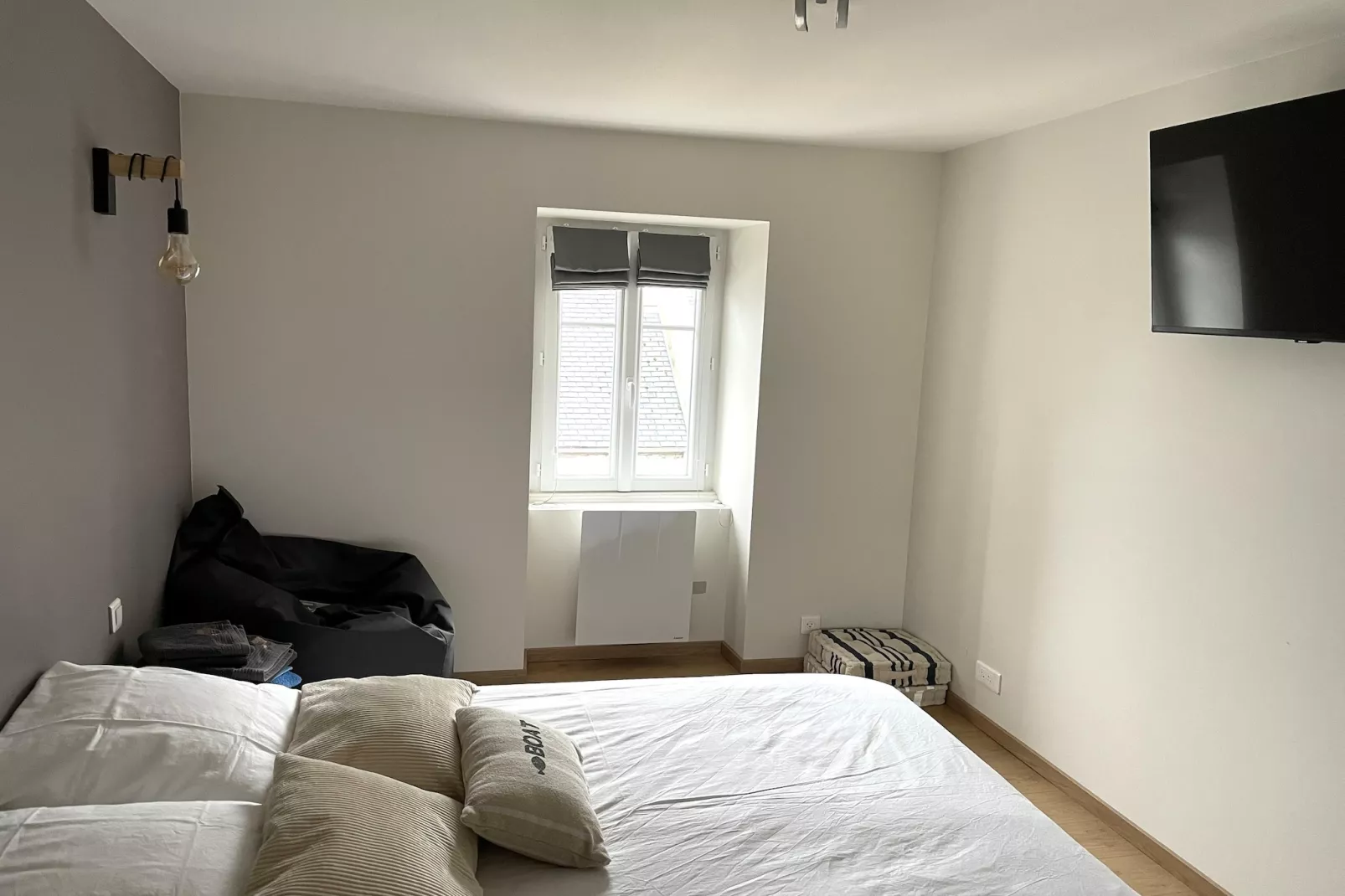 Maison de ville avec terrasse/jardin Guerlesquin-Schlafzimmer