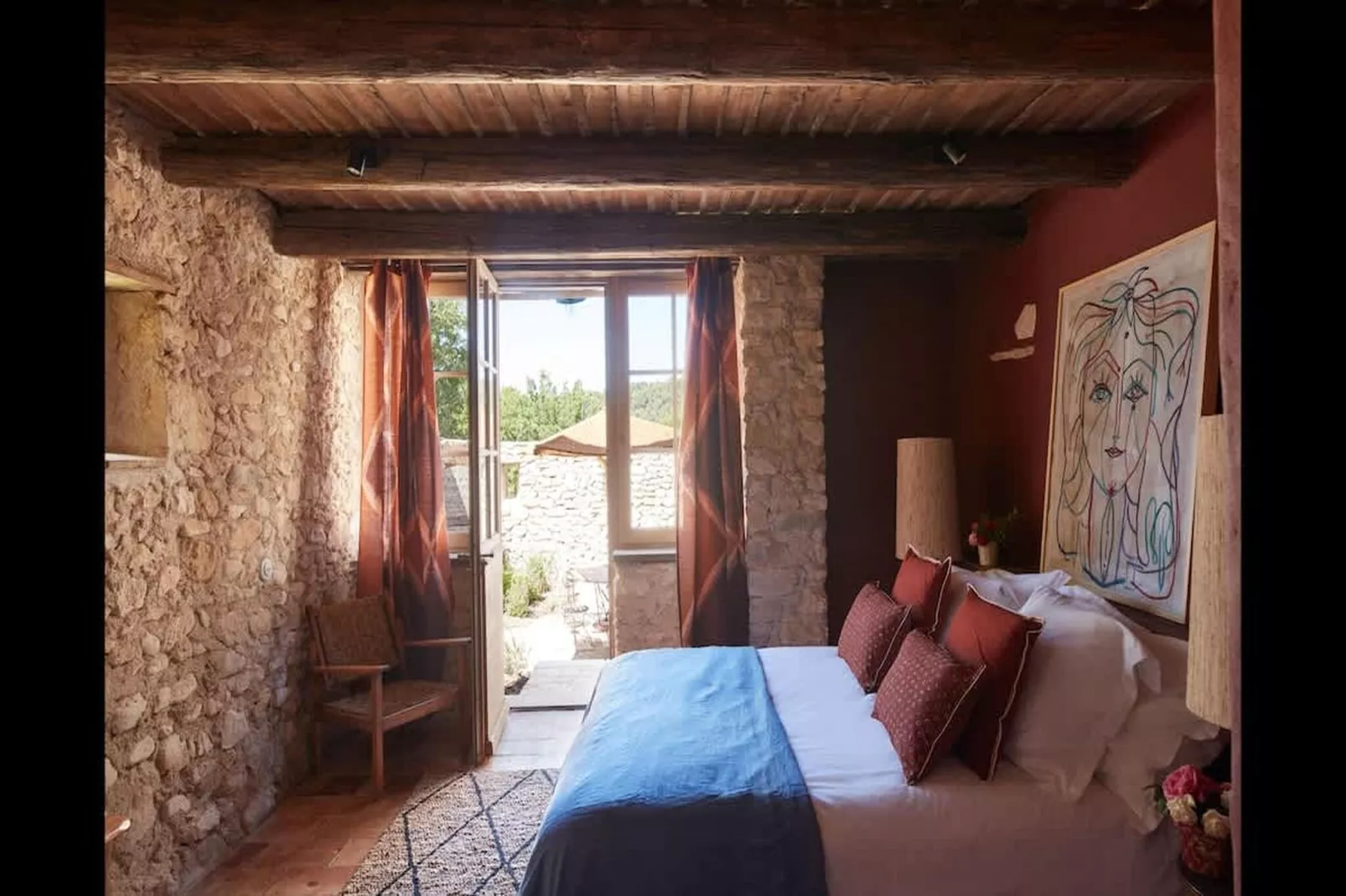 Villa de charme confort au milieu des vignes du Lubéron-Schlafzimmer