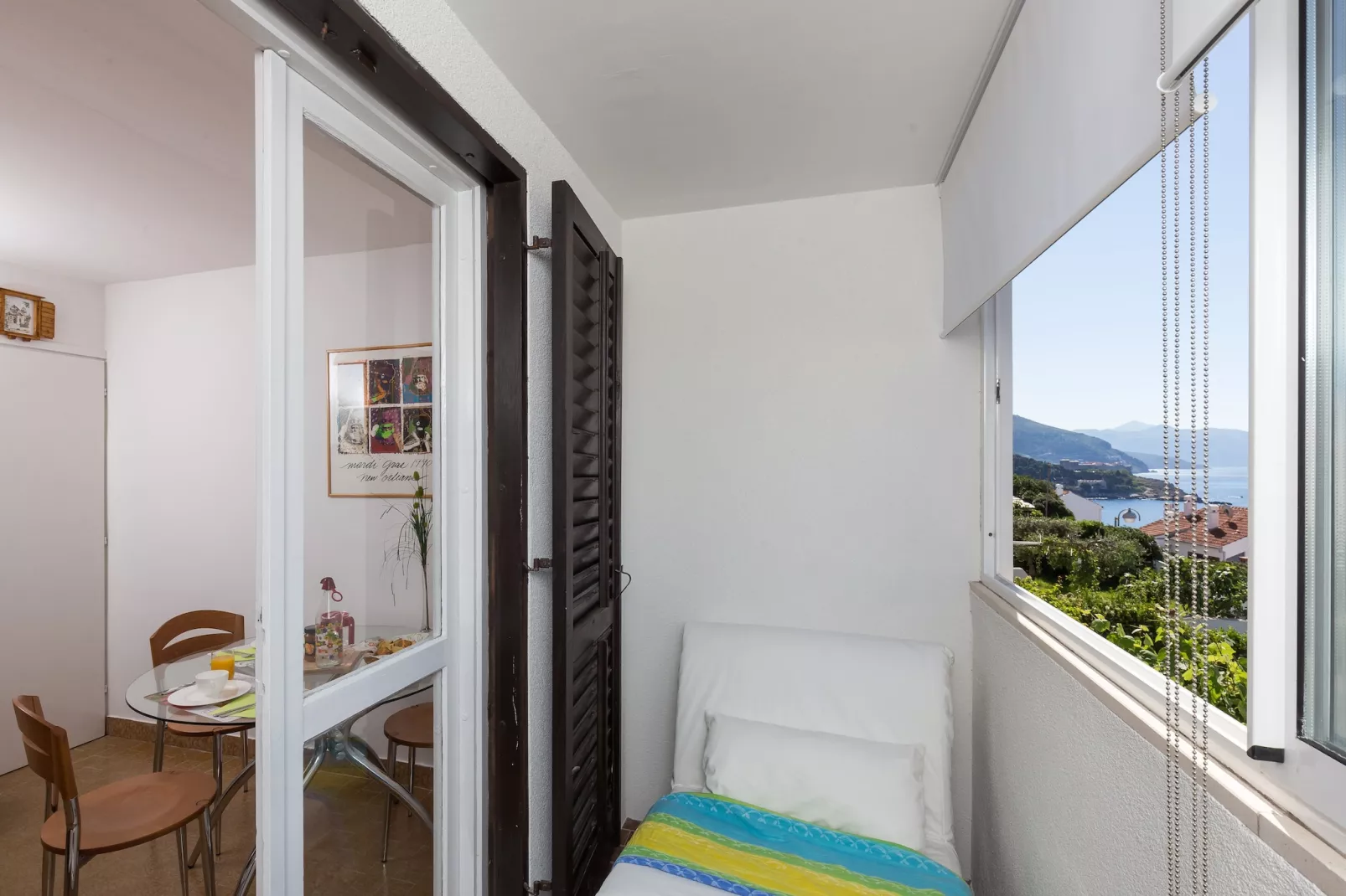 Apartment Nana-One Bedroom Apartment with Loggia and Sea View-Terrasse/Balkon