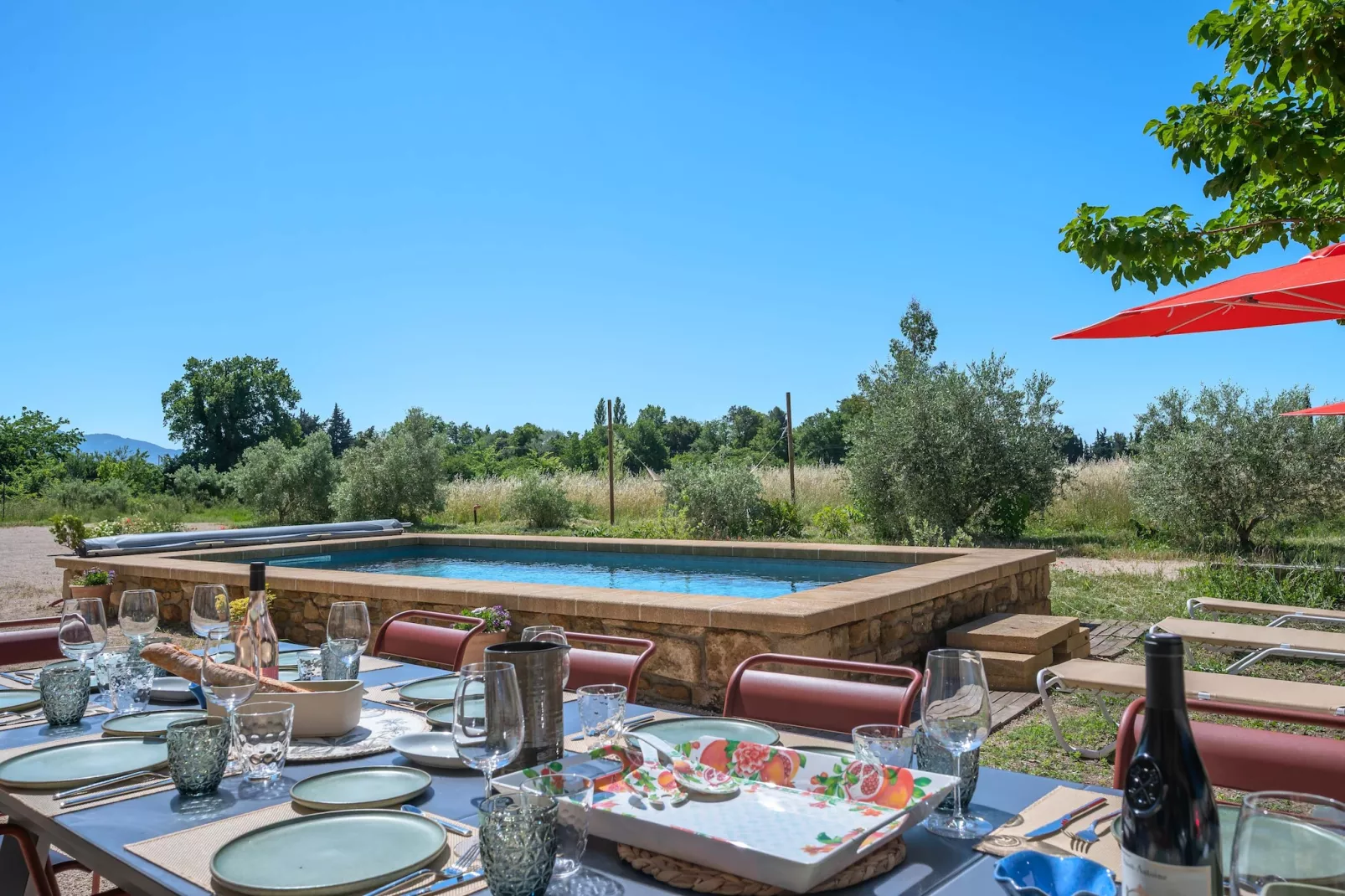 Mas du Mûrier-Piscine