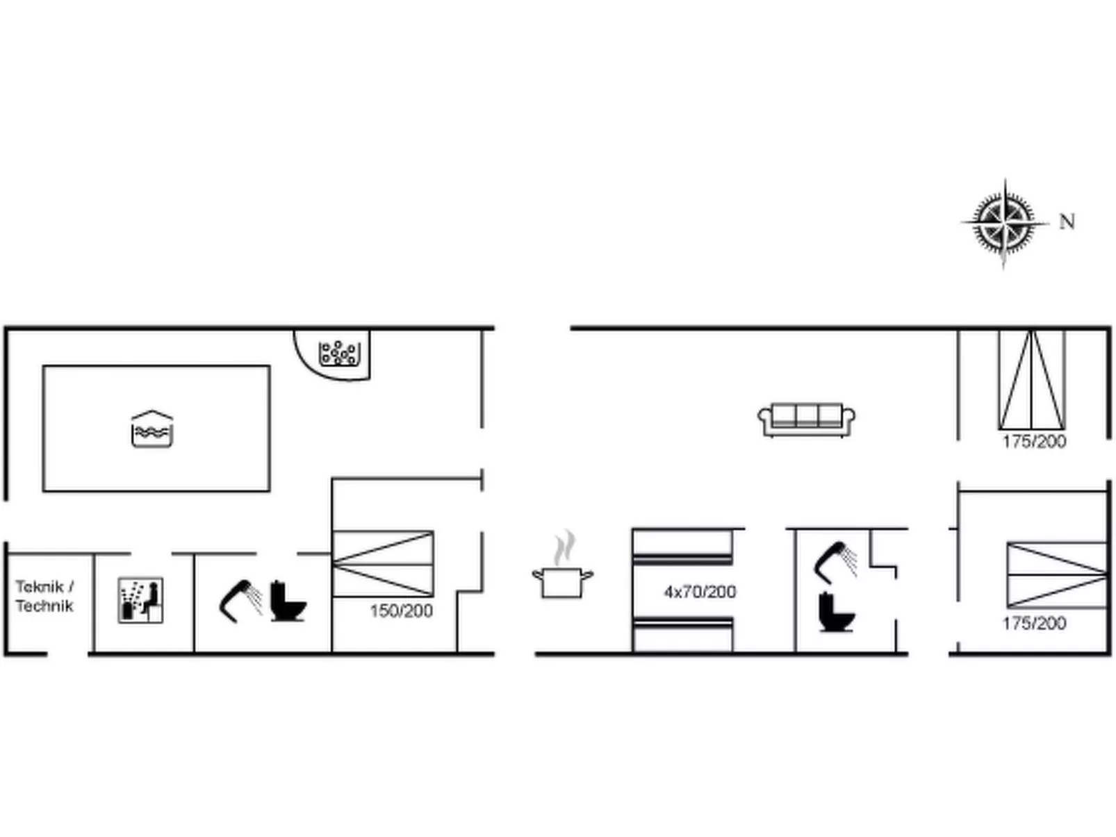 "Virpi" - 1.1km from the sea-Inside