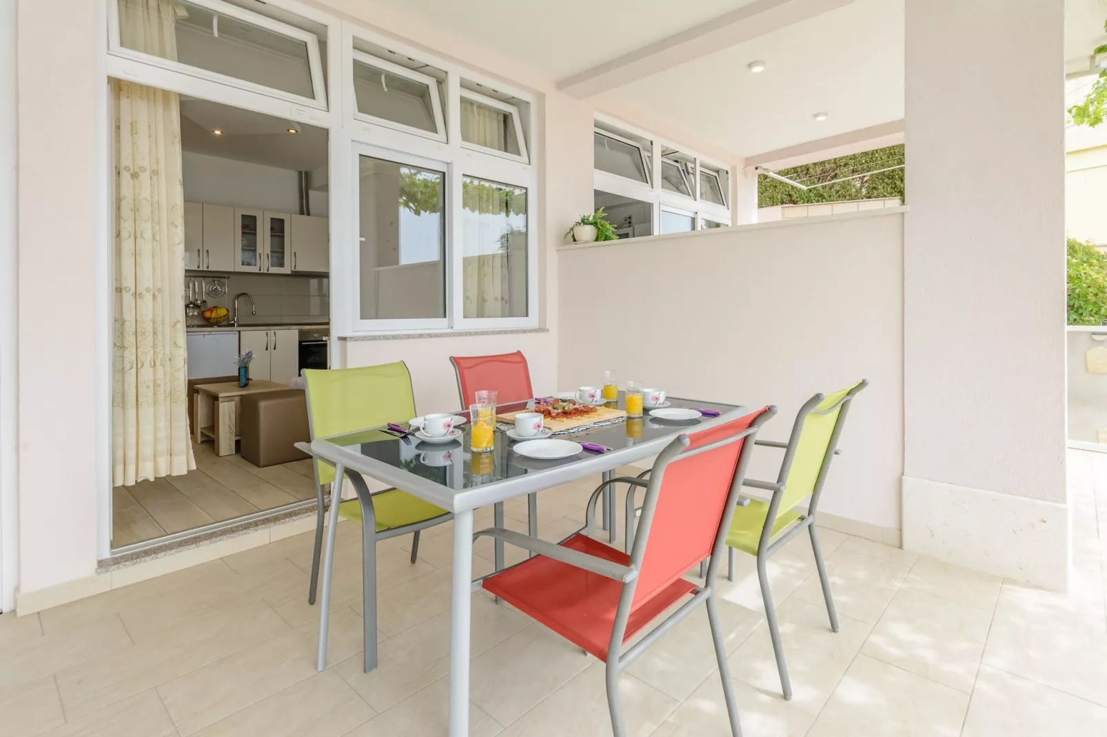 Apartments Hope (Dugi Rat) - Standard One-Bedroom Apartment with Terrace and Sea View (A3)-Terrace