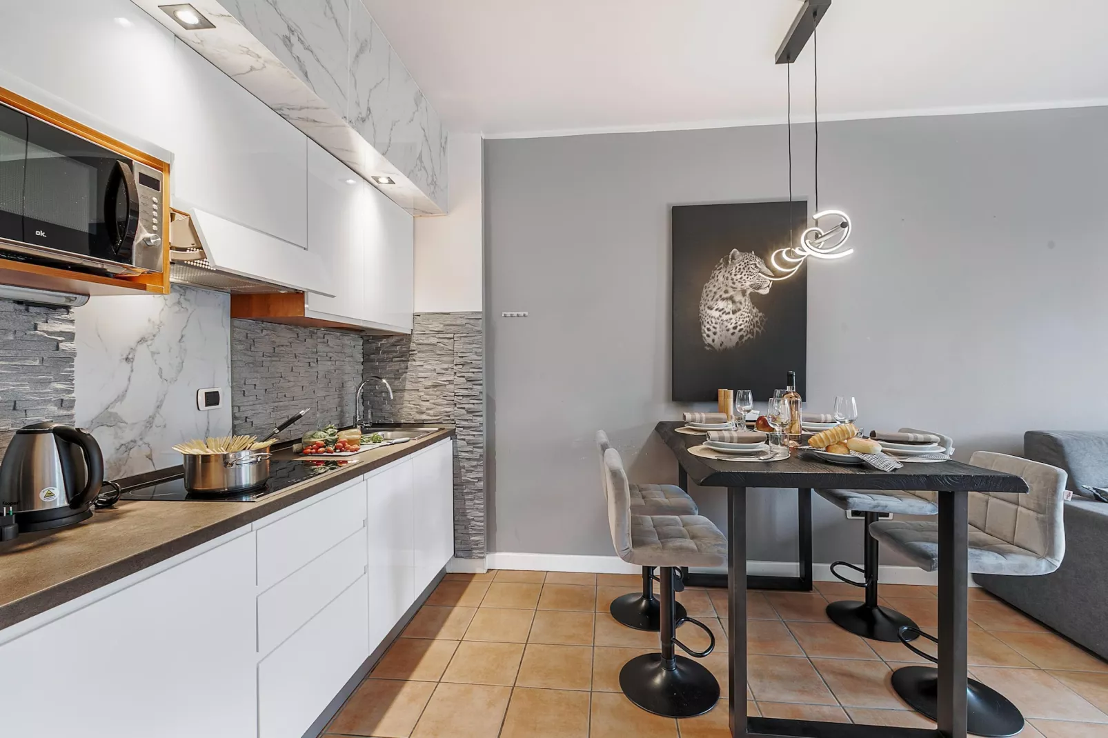 RESIDENCE PORTO LETIZIA - PALACE-1ROOM APT 4 PAX MOUNTAIN VIEW DELUXE8204 - P1MD4 - Kitchen