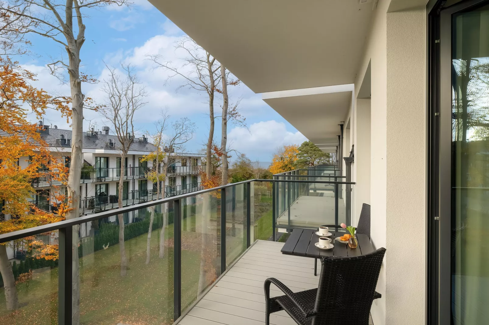 Apartament Szczecińska 3/B210 Niechorze - Terrasse / balcon