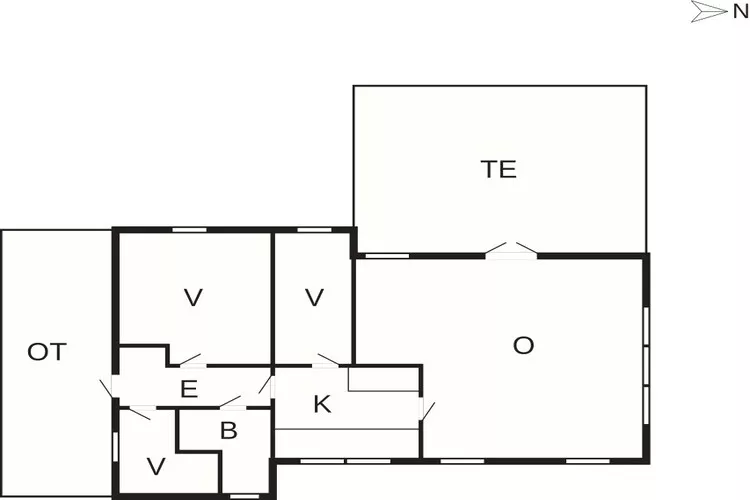 Maison de vacances pour 4 a Farsø-Plan