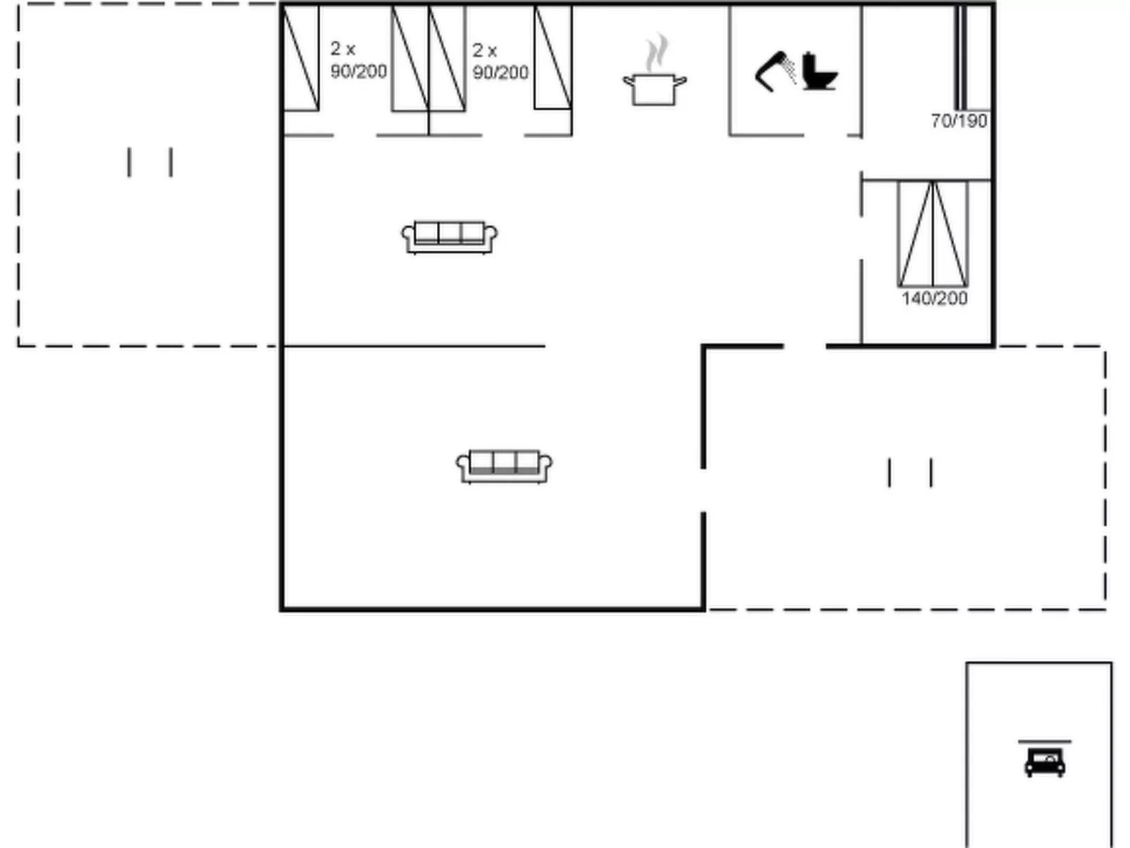 "Blandina" - 500m from the sea-Dedans