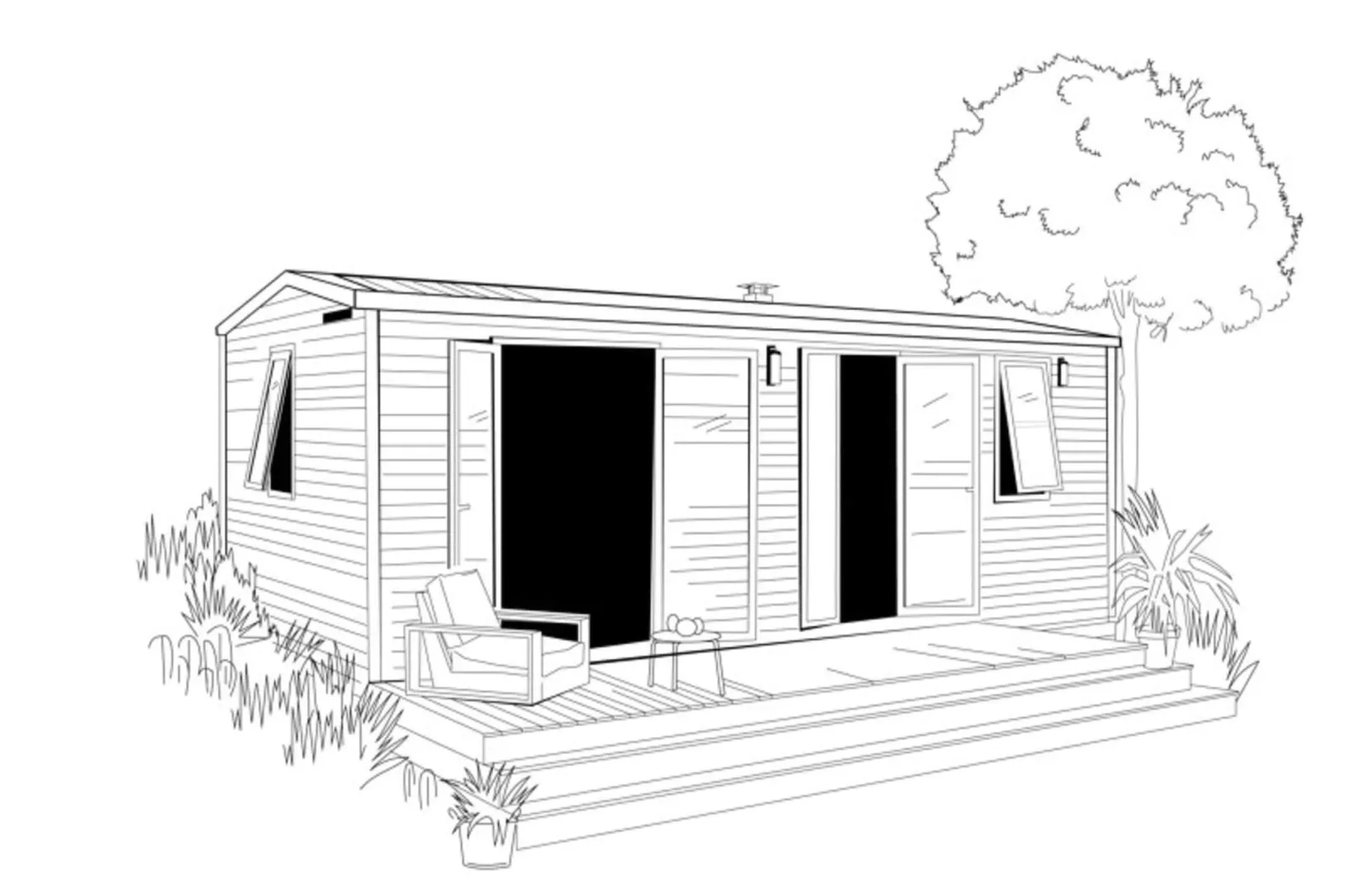 O'Hara Lodges - 4p-Exterior in summer