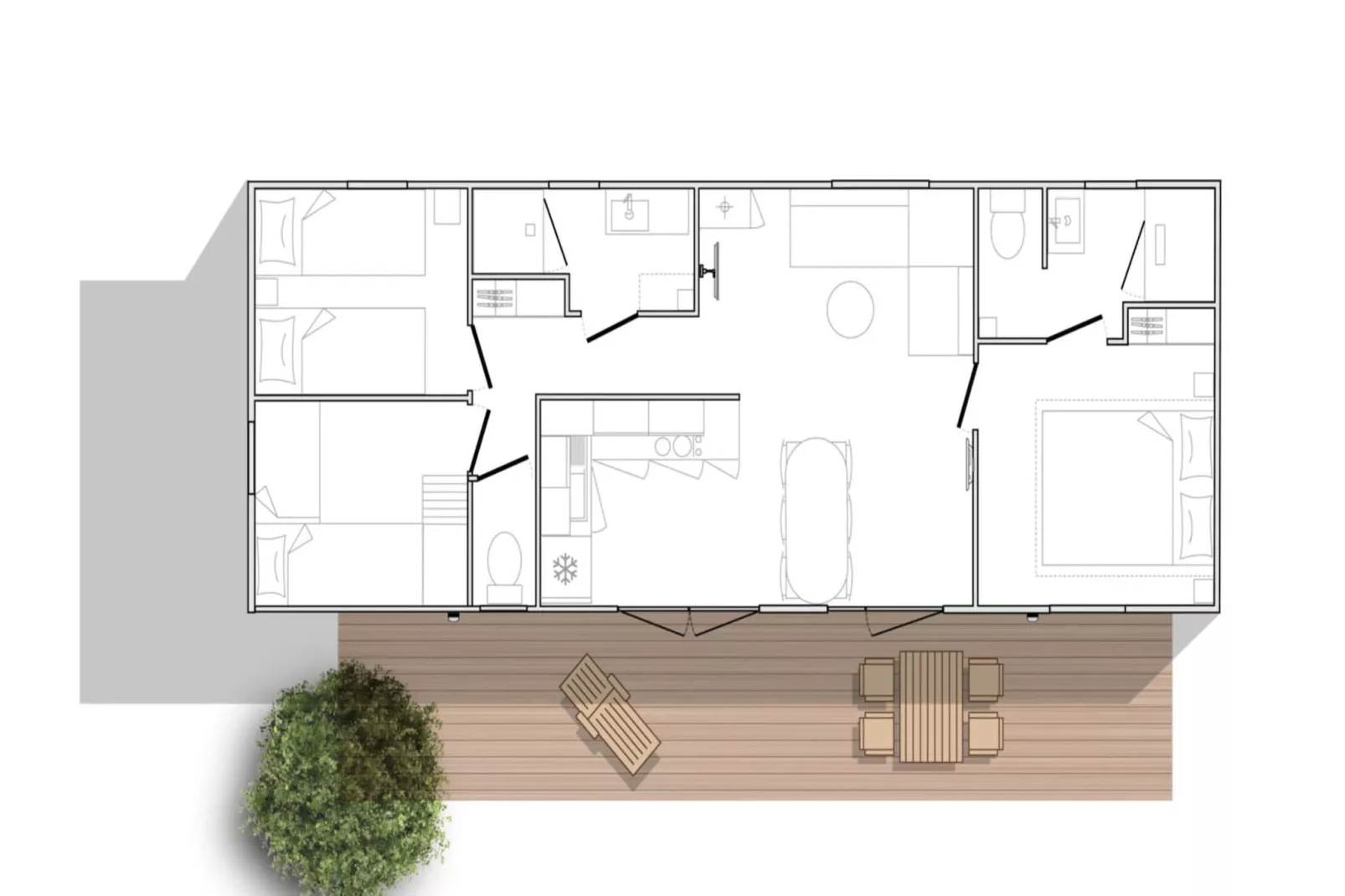 O'Hara Lodges - 6p-Floor plan