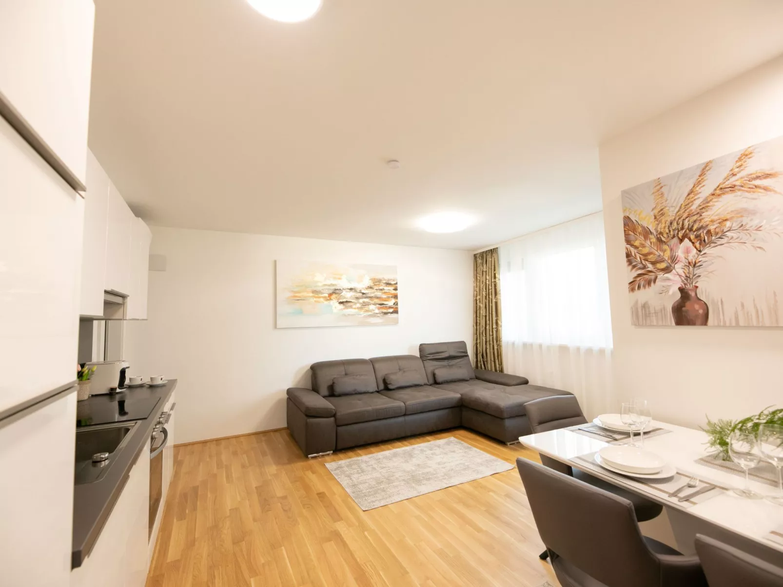 Moderne Wohnung in Kaisermühlen mit Garten und Panoramablick - Image-tags.info