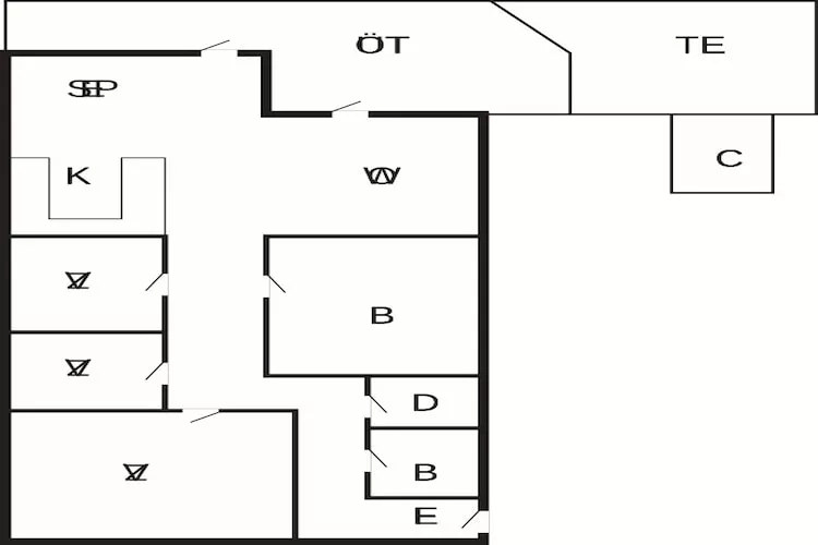 6 Personen Ferienhaus in Ebeltoft-Grundriss