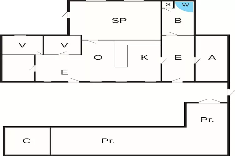 4 Personen Ferienhaus in Asaa-Grundriss