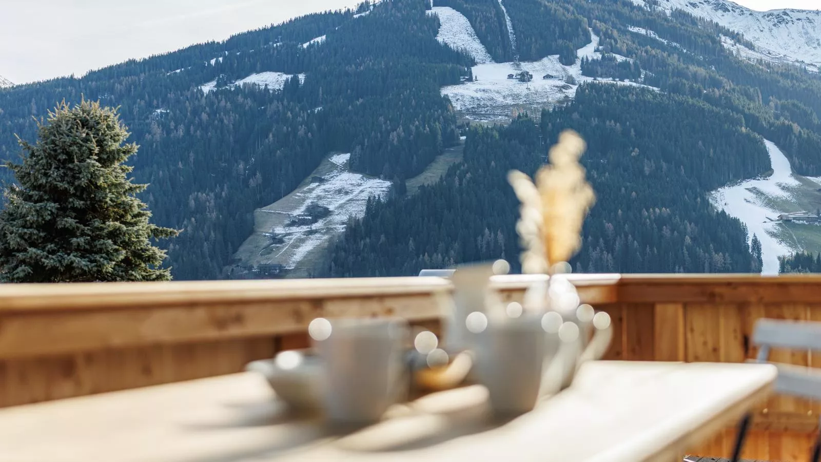 Tirola Hütte-Aussicht Winter