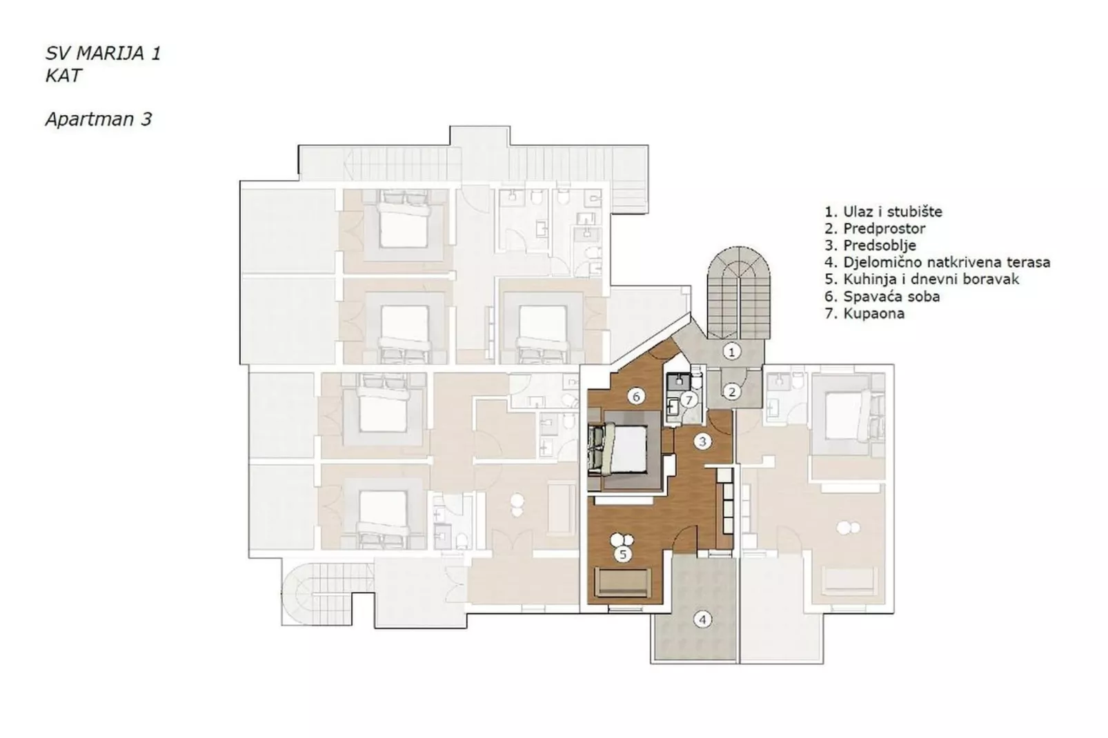 SV Marija1 - Ferienwohnung 3 - Typ 2plus2-Plan
