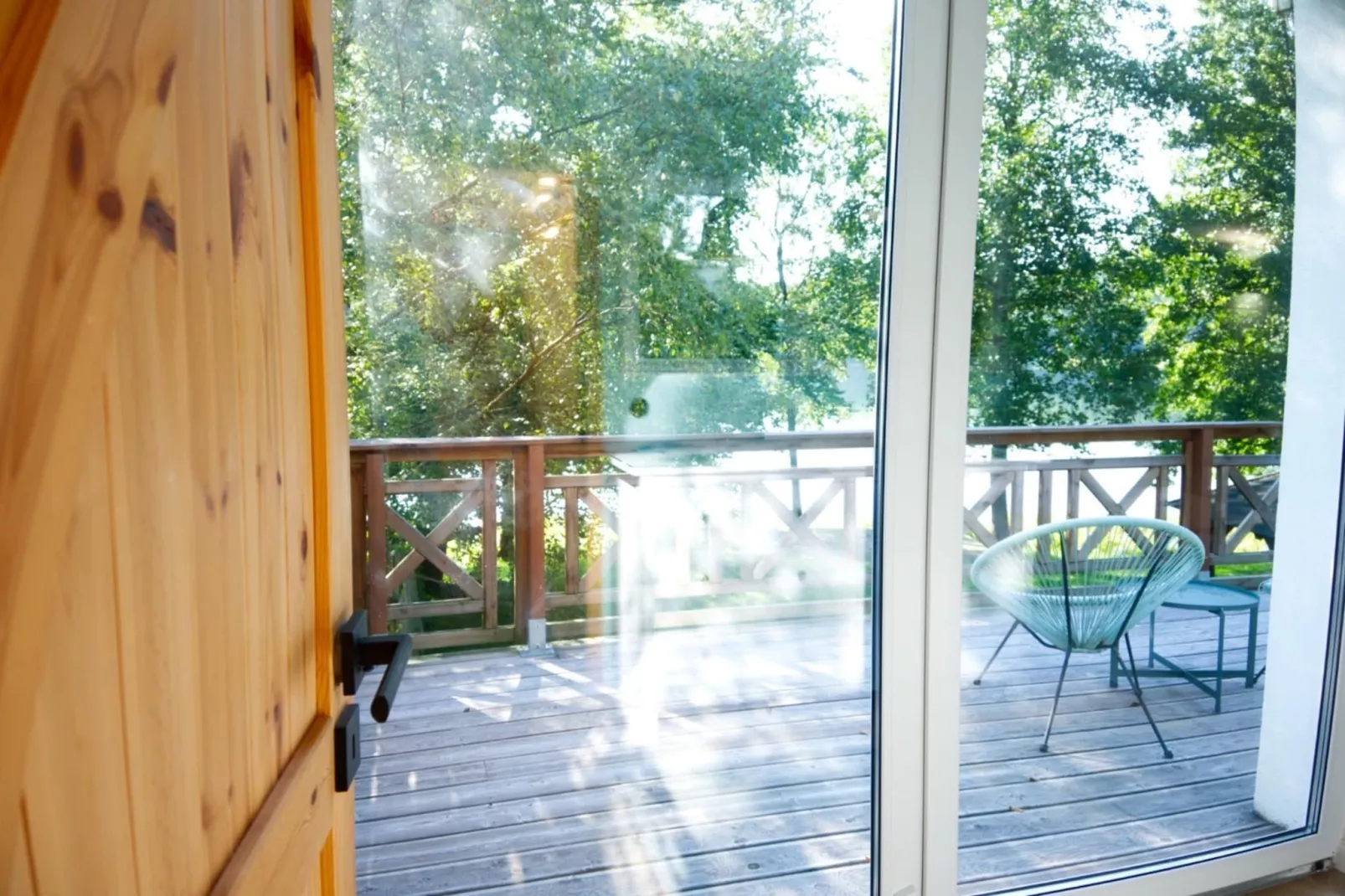 Dom w Starych Czaplach z domkiem na drzewie-Terrace balcony