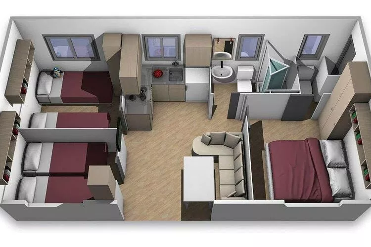 Mobile Homes San Francesco Desenzano-Garda Family-Floor plan
