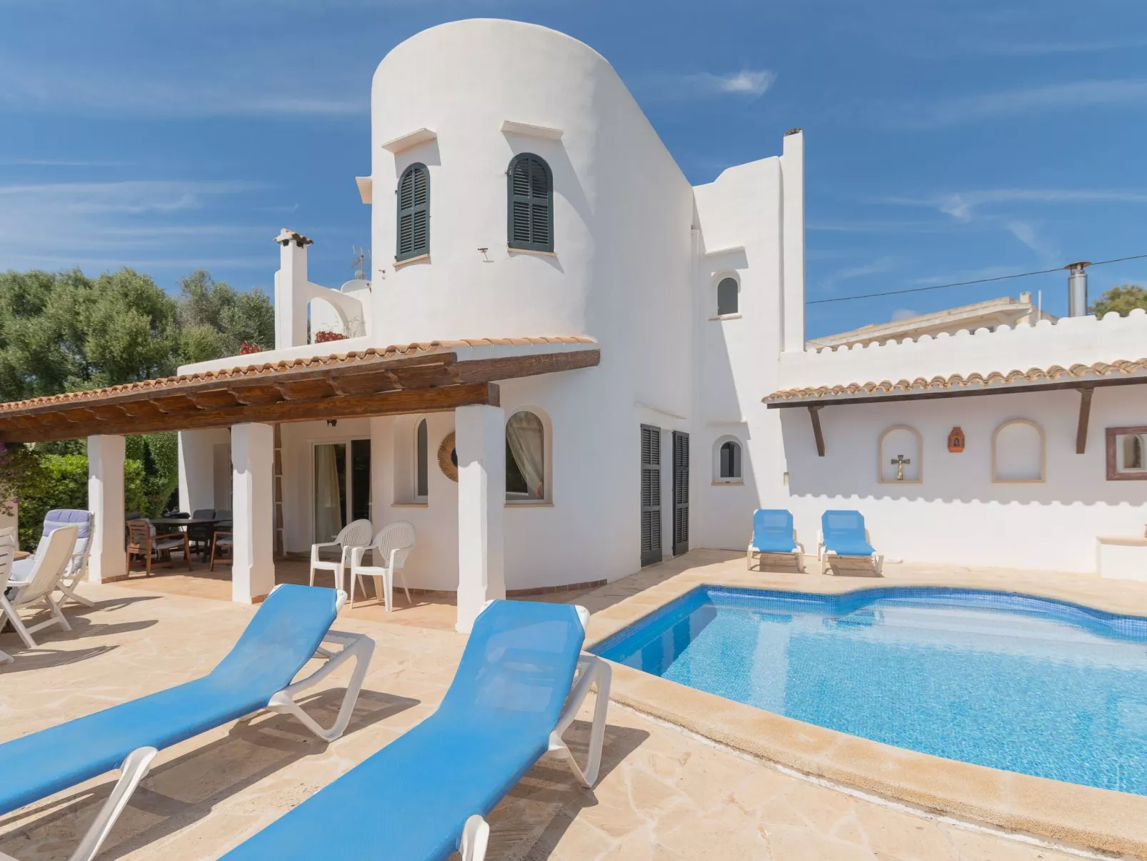 Cristina Ferienhaus in Cala D'or mit Privatpool und Meerblick - Outside