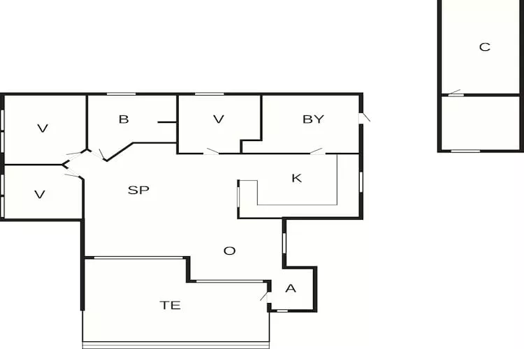 6 person holiday home in Græsted-By Traum - Floor plan