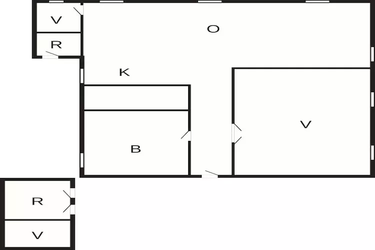 6 Personen Ferienhaus in Hals-Grundriss