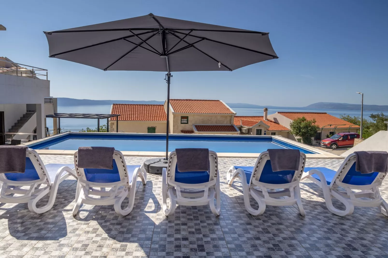 Villa Blanka - Six Bedroom Villa with Swimming Pool and Sea View-Schwimmbad