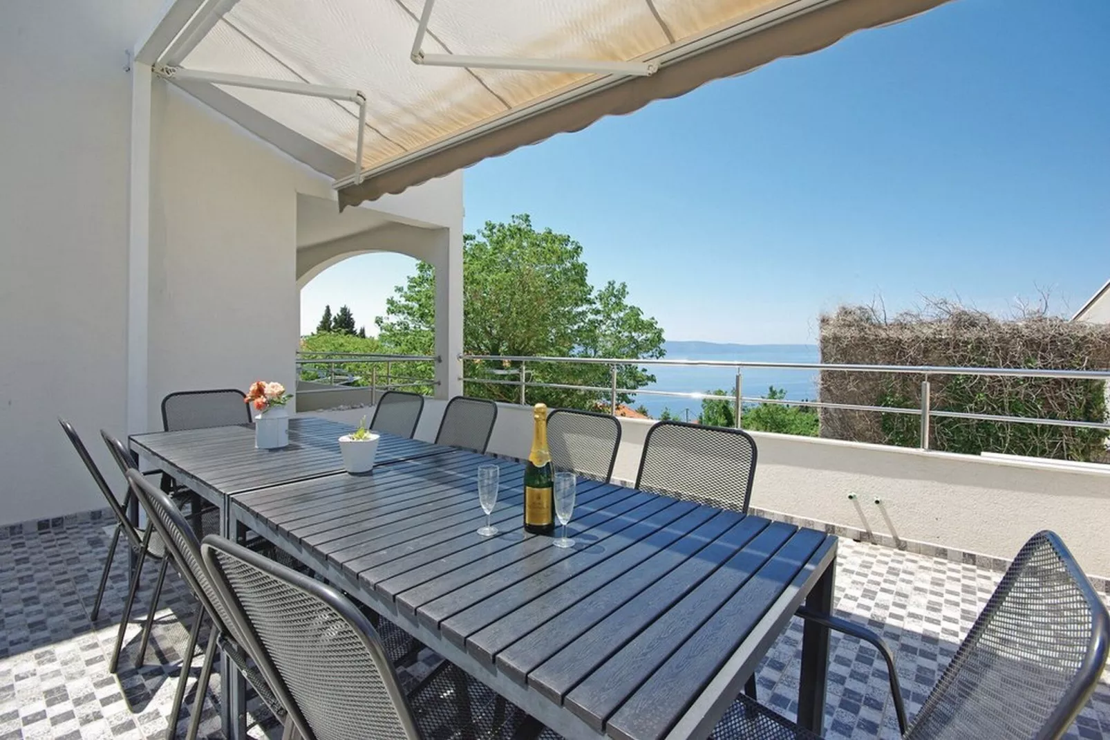 Villa Blanka - Six Bedroom Villa with Swimming Pool and Sea View-Terrasse