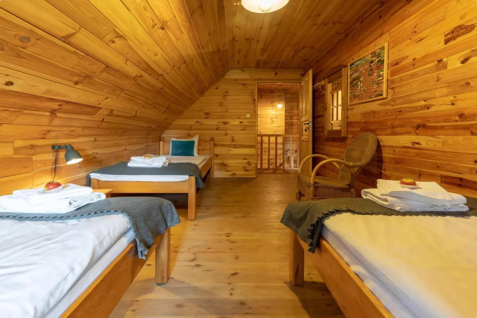 Dom przy drodze Skansen dla 8 osób Bełczna-Schlafzimmer