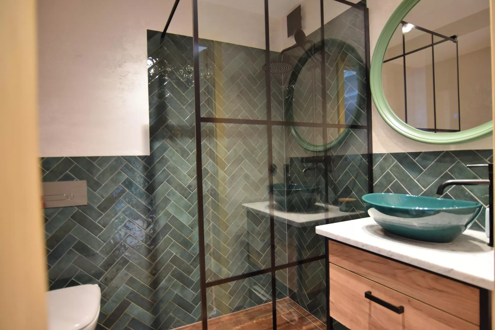 Dom wakacyjny w Starych Czaplach z dużą sauną-Badezimmer