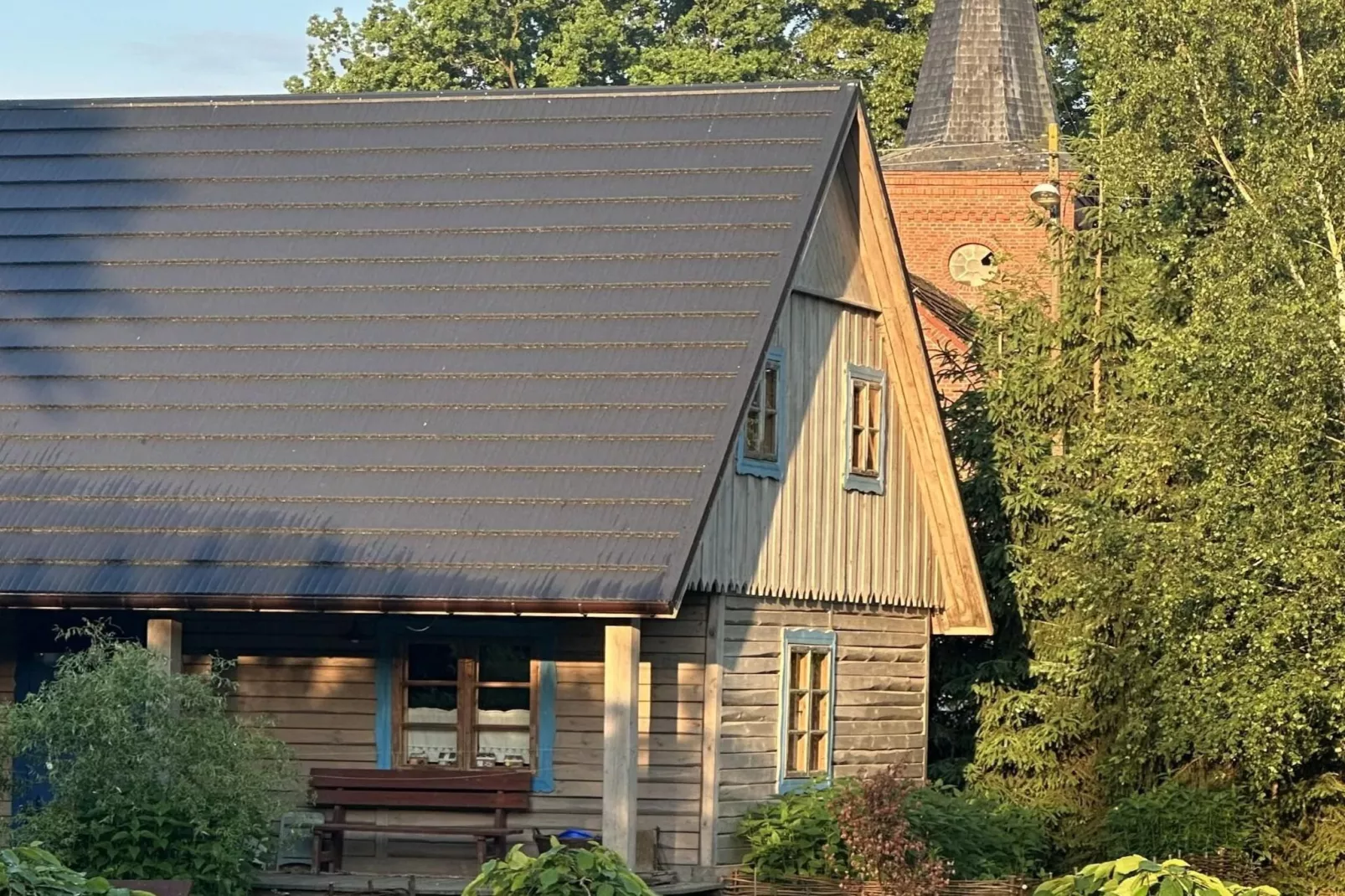 Dom przy drodze Skansen dla 8 osób Bełczna-Außenbereich Sommer