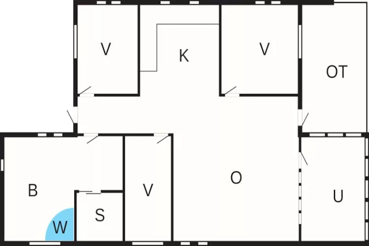 6 person holiday home in Glesborg-By Traum-Floor plan