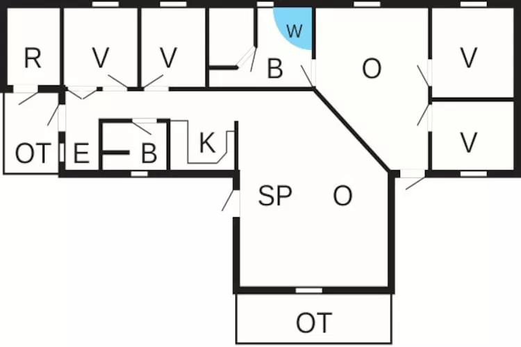 8 Personen Ferienhaus in Oksbøl-Grundriss