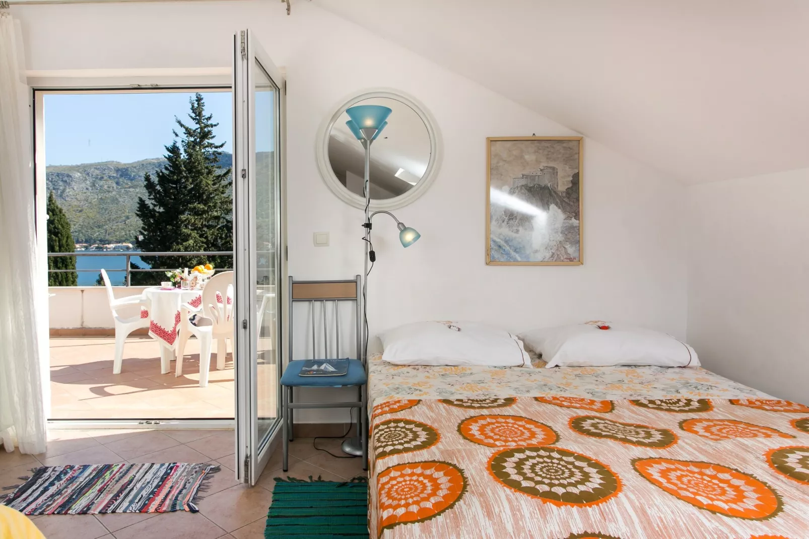Apartments Tramonto - Studio Apartment with Balcony and Sea View
