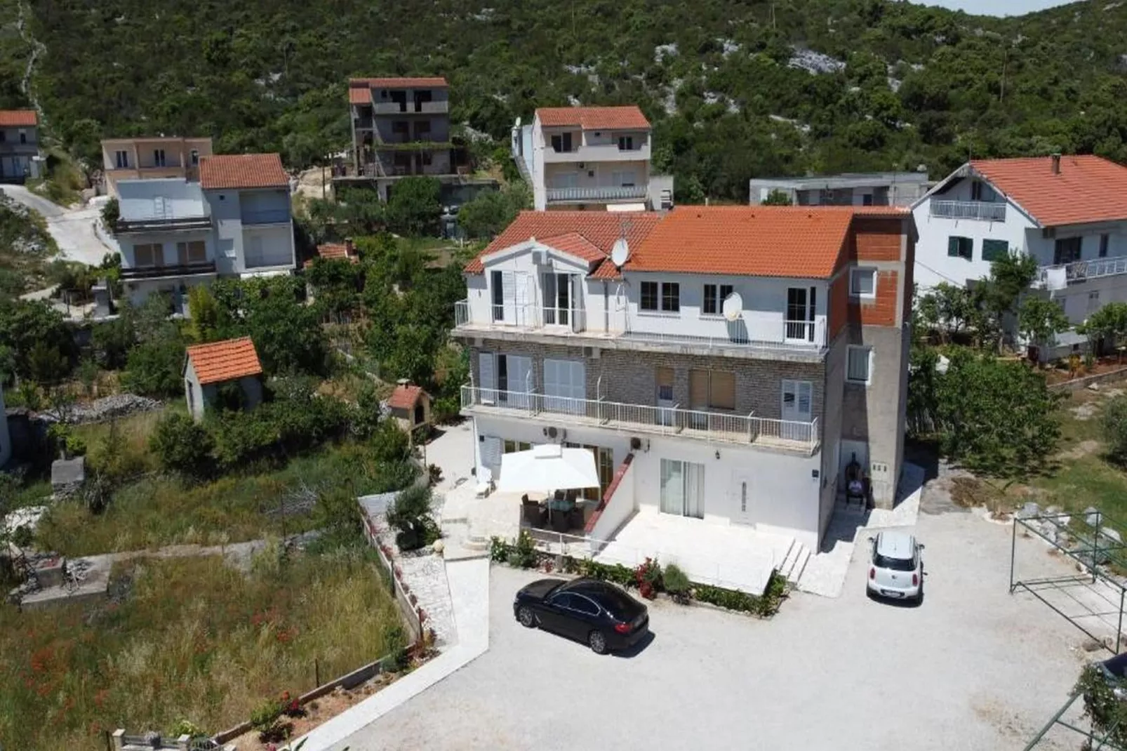 Apartments Semafor - One Bedroom Apartment with Terrace and Sea View A3 - Im Freien