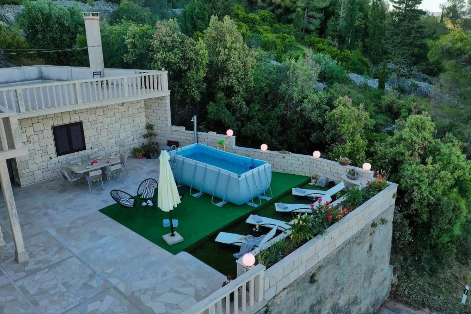 Apartment Villa Andro - Three Bedroom Apartment with Terrace and Sea View-Outdoor