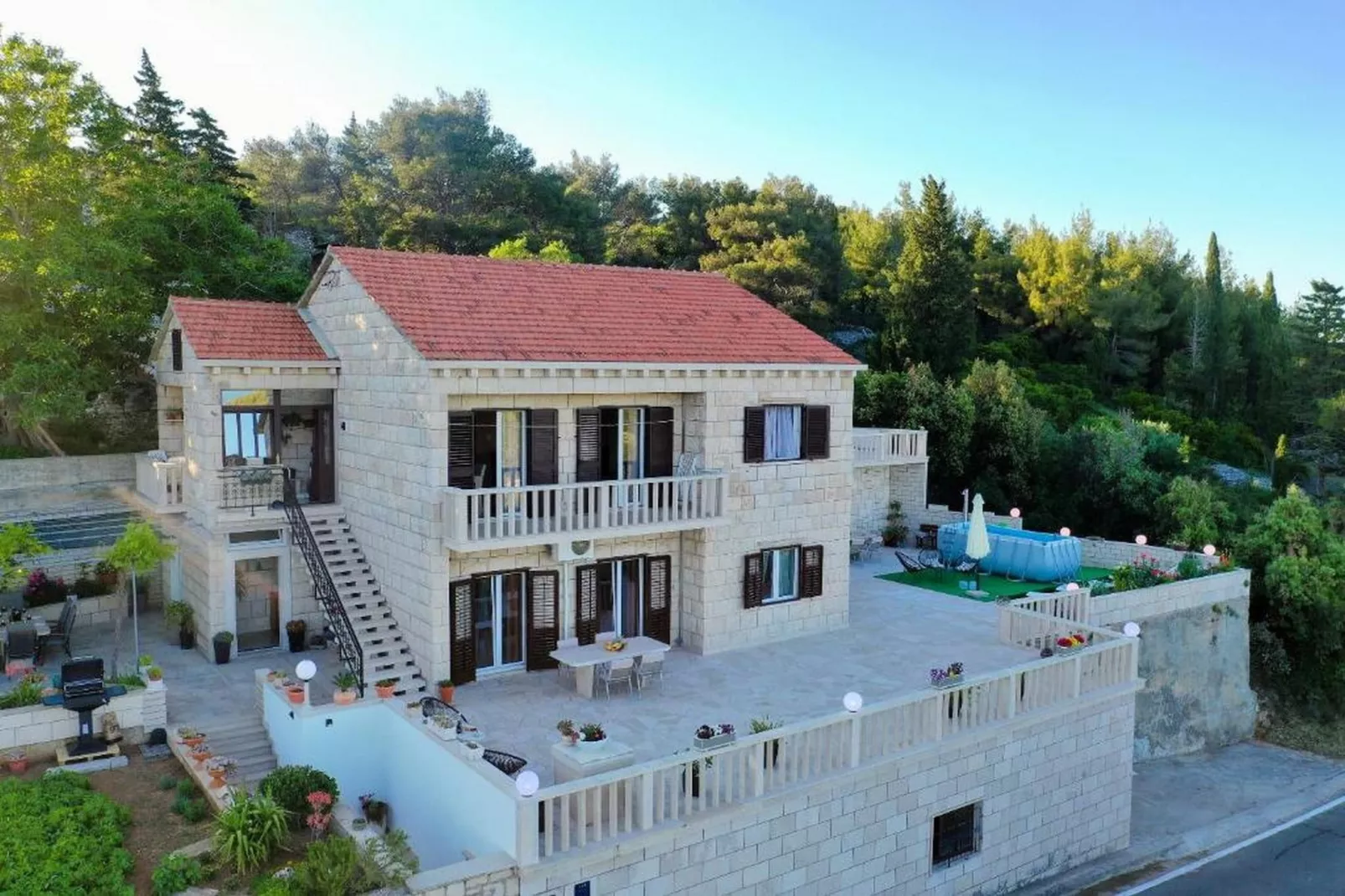 Apartment Villa Andro - Three Bedroom Apartment with Terrace and Sea View-Outdoor