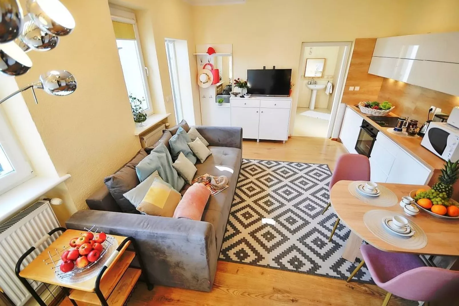 Apartament nr 1 40 qm parter Ustronie Morskie-Living room