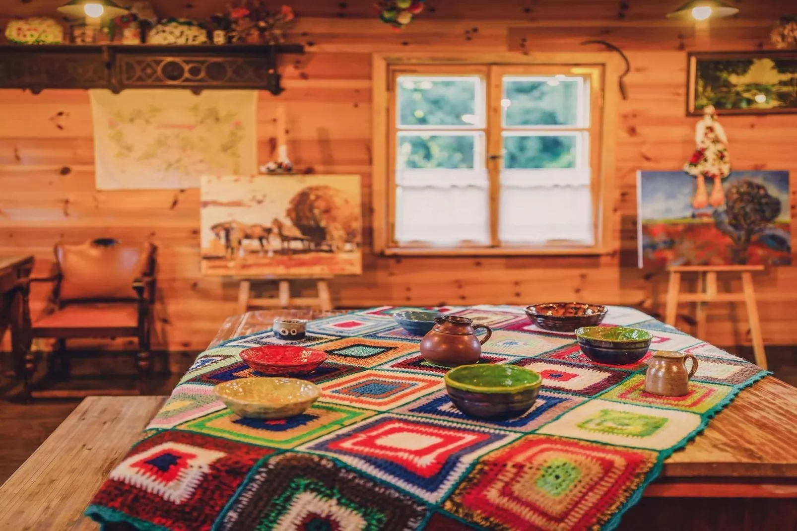 Dom przy drodze Skansen dla 10 osób Bełczna-Salle à manger