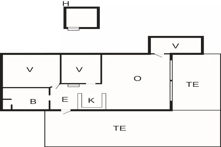4 Sterne Ferienhaus in Grenaa - Grundriss