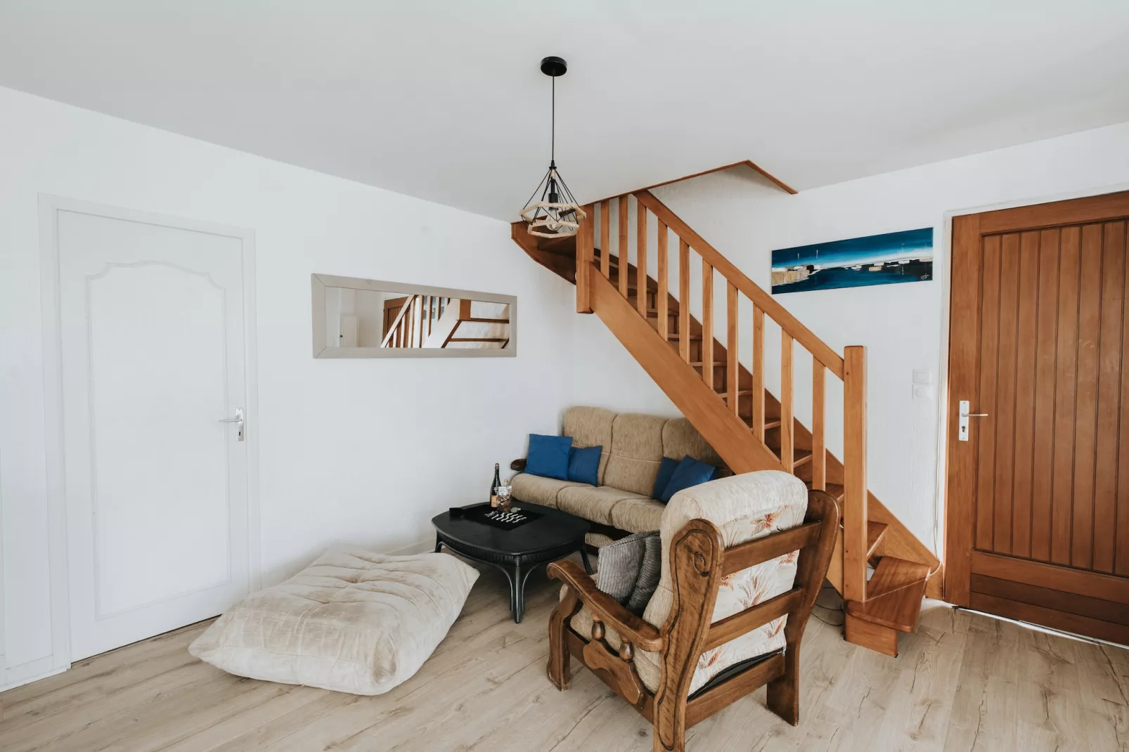 Ferienhaus in Porspoder-Wohnzimmer