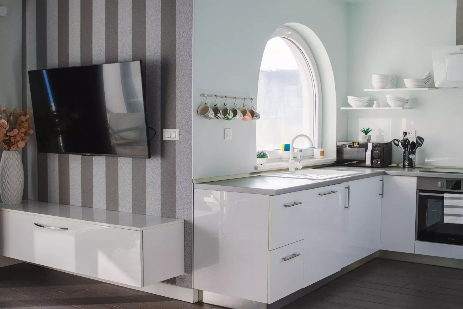 Apartment LaVilla - Two Bedroom Apartment with Balcony and Sea View (Žuti)-Kitchen